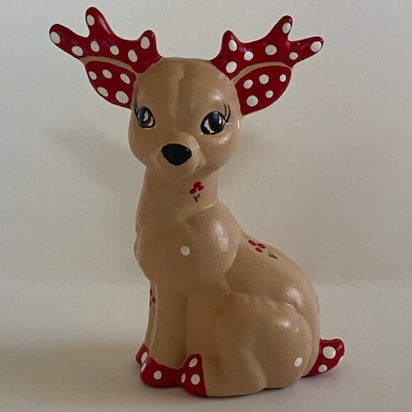 Vintage Kimple mold Quilted Reindeer figures Christmas decoration - Picture 4 of 13